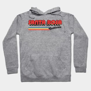 Santa Rosa, CA \/\/\/\ Retro Typography Design Hoodie